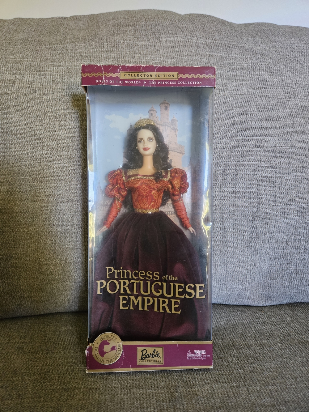 Barbie Princess of the Portuguese Empire Kids Costume Doll - Burgundy & Red
